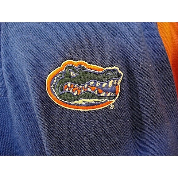 Florida Gators Polo Shirt Vintage Pressbox Blue Orange Pullover Mens Size 2X - Picture 3 of 6